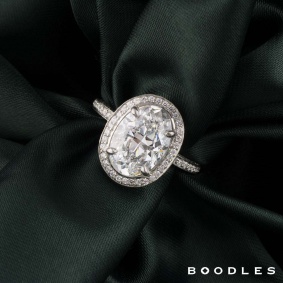 Boodles Oval Cut Diamond Ring in Platinum 3.02ct D/VS2